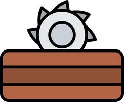 Table Saw Line Filled Icon vector