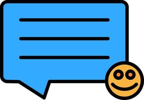 Comments Line Filled Icon vector