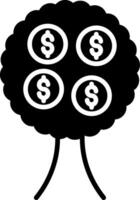 Money Tree Glyph Icon vector