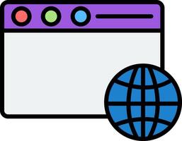 Web Line Filled Icon vector