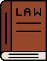 Law Book Line Filled Icon vector