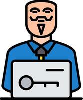 Anonymous Line Filled Icon vector