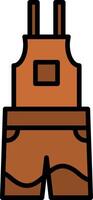 Dungarees Line Filled Icon vector