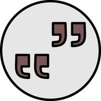 Quote Line Filled Icon vector