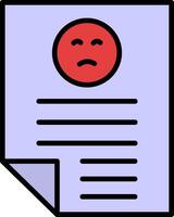Bad Review Line Filled Icon vector