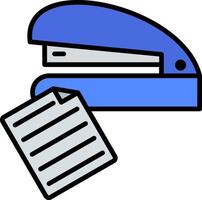 Stapler Line Filled Icon vector