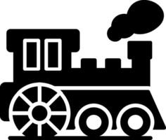 icono de glifo de tren de vapor vector