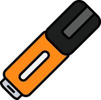 Highlighter Line Filled Icon vector