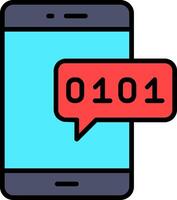 Mobile Line Filled Icon vector