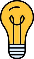 Light Bulb Line Filled Icon vector