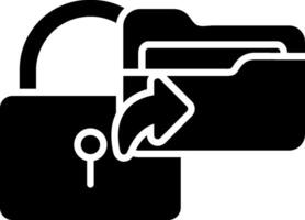 Secure Data Glyph Icon vector