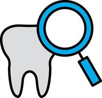 Tooth Line Filled Icon vector