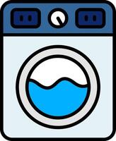 Washing Machine Line Filled Icon vector