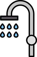 Shower Line Filled Icon vector