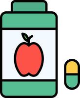 Vitamins Line Filled Icon vector