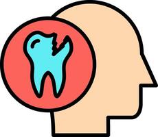 Toothache Line Filled Icon vector