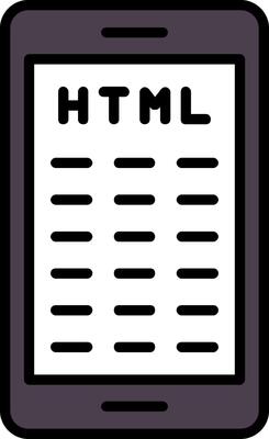 Mobile Coding Line Filled Icon