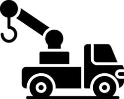 Crane Truck Glyph Icon vector