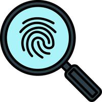 Magnifying Glass Line Filled Icon vector