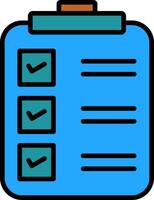 Check List Line Filled Icon vector