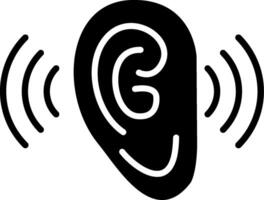 Listening Glyph Icon vector