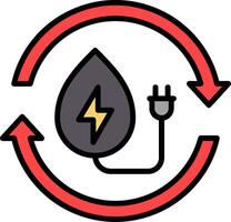 Water Energy Line Filled Icon vector