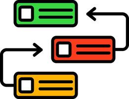 Backlog Line Filled Icon vector