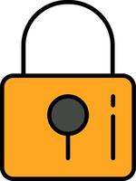 Locked Line Filled Icon vector