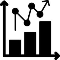 Statistical Chart Glyph Icon vector