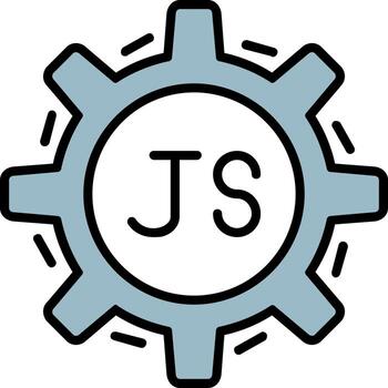 Javascript Line Filled Icon vector