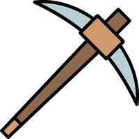 Pick Axe Line Filled Icon vector