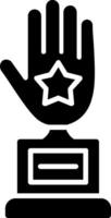 Hand Glyph Icon vector