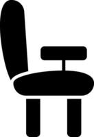 Desk Chair Glyph Icon vector