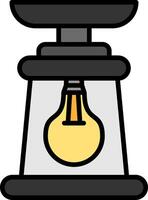 Lantern Line Filled Icon vector