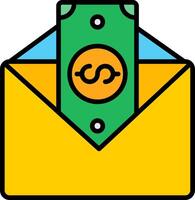 Paycheckss Line Filled Icon vector