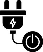 Power Button Glyph Icon vector