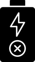 Empty Battery Glyph Icon vector