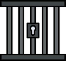 Prison Line Filled Icon vector