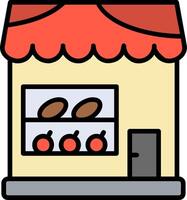 Food Store Line Filled Icon vector