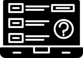 Question Glyph Icon vector