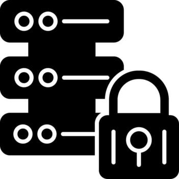 Secure Data Glyph Icon vector