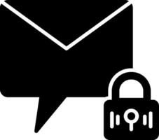 Private Message Glyph Icon vector