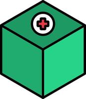Box Line Filled Icon vector