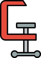 Clamp Line Filled Icon vector