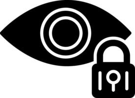 Retinal Scan Glyph Icon vector