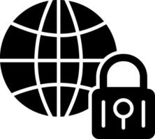 Internet Security Glyph Icon vector