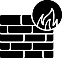 Firewall Glyph Icon vector