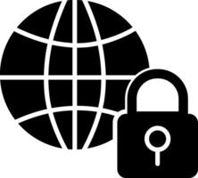 Internet Security Glyph Icon vector