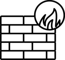 Firewall Line Filled Icon vector