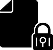 Encrypted Data Glyph Icon vector